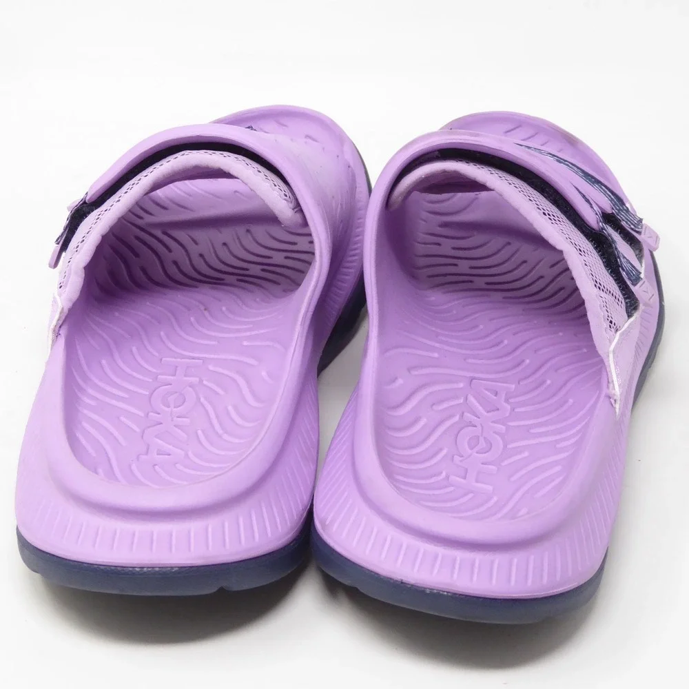 Hoka Womens Ora Luxe Slide Sandals Purple Adjustable Straps Size 6